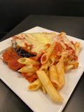 Baked Eggplant Parm with Pasta