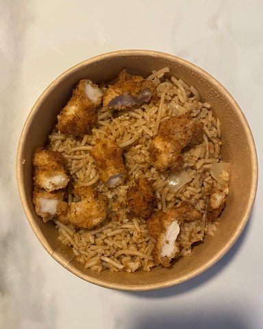 Philtalian Rice Bowl with Breaded Chicken