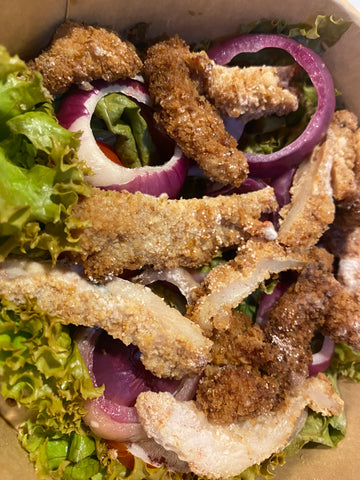 Tossed Salad with Breaded Chicken